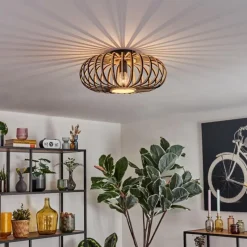 Luminaires Scandinaves-hofstein Oravi Plafonnier Noir, 1 lumière