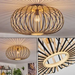 Luminaires Scandinaves-hofstein Oravi Plafonnier Noir, 1 lumière