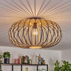 Luminaires Scandinaves-hofstein Oravi Plafonnier Noir, 1 lumière