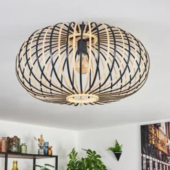 Luminaires Scandinaves-hofstein Oravi Plafonnier Noir, 1 lumière