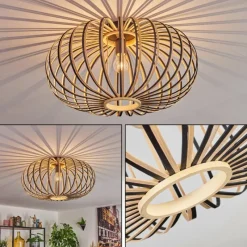 Luminaires Scandinaves-hofstein Oravi Plafonnier Noir, 1 lumière