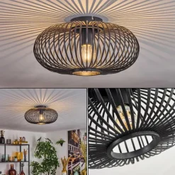 Luminaires Scandinaves-hofstein Oravi Plafonnier Noir, 1 lumière