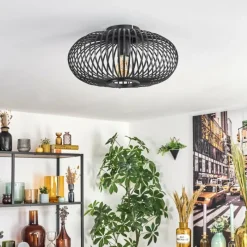 Luminaires Scandinaves-hofstein Oravi Plafonnier Noir, 1 lumière