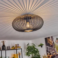 Luminaires Scandinaves-hofstein Oravi Plafonnier Noir, 1 lumière