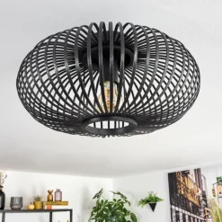 Luminaires Scandinaves-hofstein Oravi Plafonnier Noir, 1 lumière