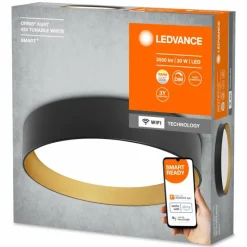 Lampes Dorées-Luminaires Ledvance ORBIS Applique murale / Plafonnier LED Or, Noir, 1 lumière