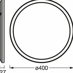 Luminaires Ledvance ORBIS Applique murale / Plafonnier LED Blanc, 1 lumière, Changeur de couleurs