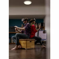 Luminaires Ledvance ORBIS Applique murale / Plafonnier LED Noir, 1 lumière, Changeur de couleurs