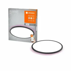 Luminaires Ledvance ORBIS Applique murale / Plafonnier LED Noir, 1 lumière, Changeur de couleurs