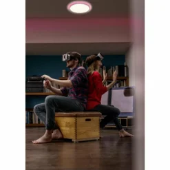 Luminaires Ledvance ORBIS Applique murale / Plafonnier LED Noir, 1 lumière, Changeur de couleurs