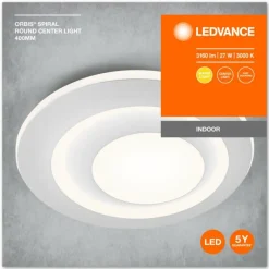 Luminaires Ledvance Orbis Plafonnier LED Blanc, 1 lumière* Éclairage Led