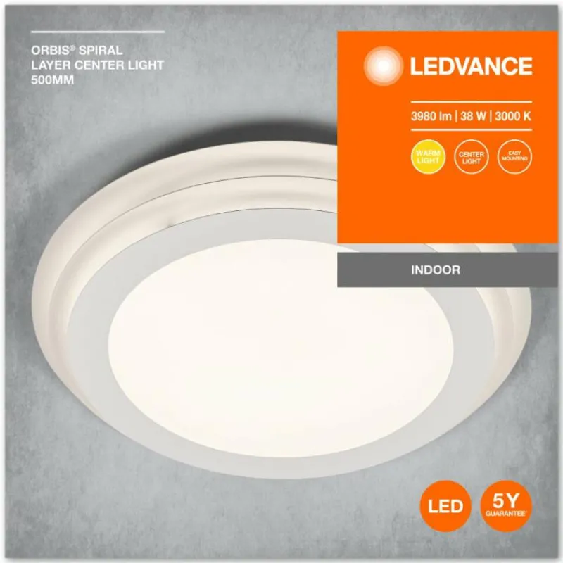 Luminaires Ledvance Orbis Plafonnier LED Blanc, 1 lumière* Éclairage Led