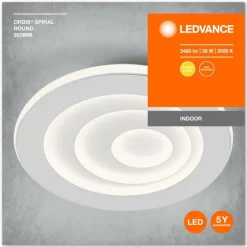Luminaires Ledvance Orbis Plafonnier LED Blanc, 1 lumière* Éclairage Led
