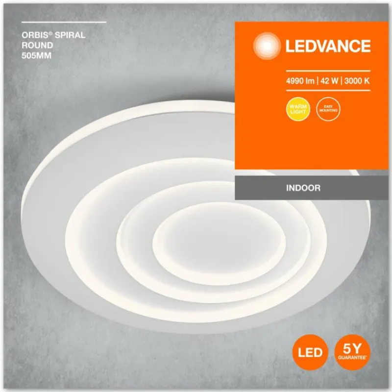 Luminaires Ledvance Orbis Plafonnier LED Blanc, 1 lumière* Éclairage Led