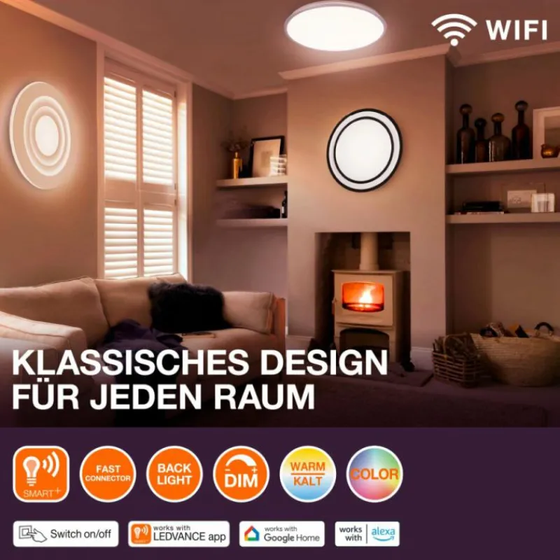 Luminaires Ledvance Orbis Plafonnier Nickel mat, 2 lumières* Plafonniers