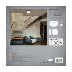 Lampes En Bois-Luminaires Ledvance Orbis Plafonnier Couleur bois, 2 lumières