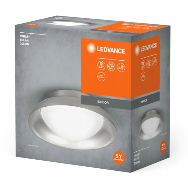 Luminaires Ledvance Orbis Plafonnier Nickel mat, 2 lumières* Plafonniers