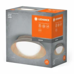 Lampes En Bois-Luminaires Ledvance Orbis Plafonnier Couleur bois, 2 lumières