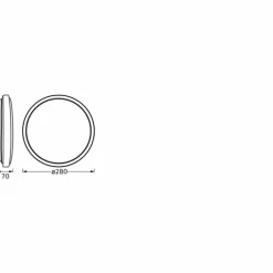 Luminaires Ledvance Orbis Plafonnier LED Noir, 1 lumière* Éclairage Led