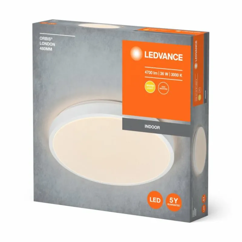 Luminaires Ledvance Orbis Plafonnier LED Blanc, 1 lumière* Éclairage Led