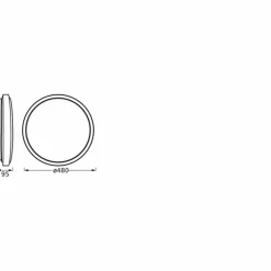 Luminaires Ledvance Orbis Plafonnier LED Blanc, 1 lumière* Éclairage Led