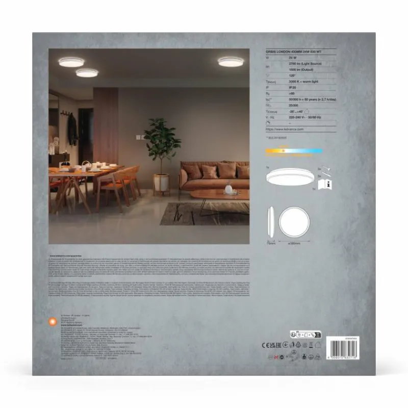 Luminaires Ledvance Orbis Plafonnier LED Blanc, 1 lumière* Éclairage Led