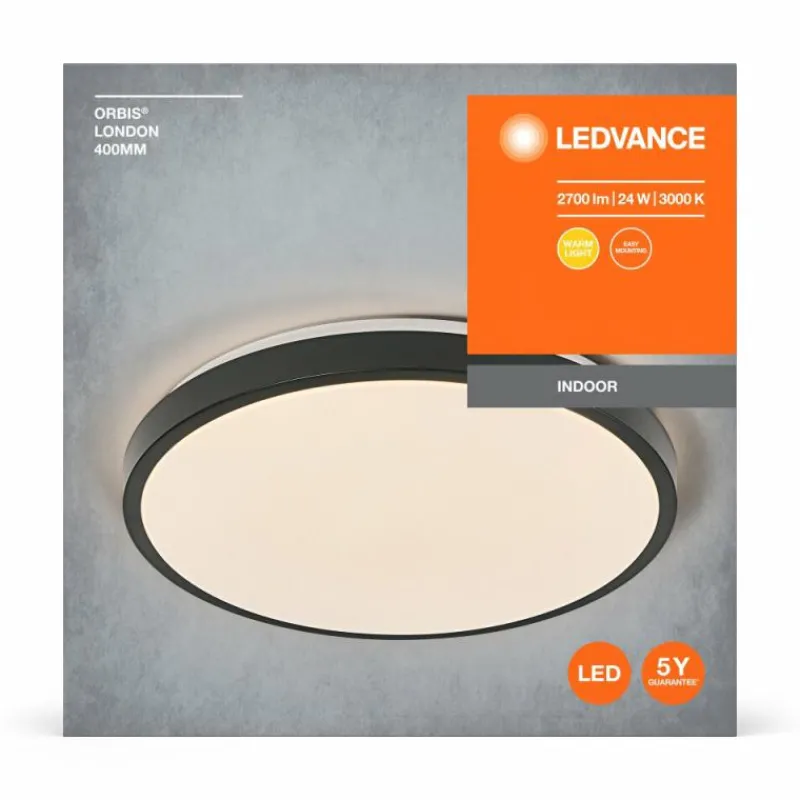 Luminaires Ledvance Orbis Plafonnier LED Noir, 1 lumière* Éclairage Led