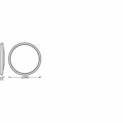 Luminaires Ledvance Orbis Plafonnier LED Argenté, 1 lumière* Éclairage Led