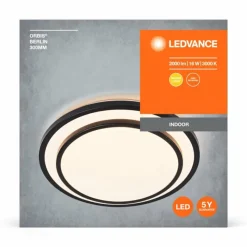 Luminaires Ledvance Orbis Plafonnier LED Noir, 1 lumière* Éclairage Led