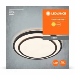 Luminaires Ledvance Orbis Plafonnier LED Noir, 1 lumière* Éclairage Led