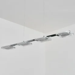 hofstein Ordal Suspension, Suspension LED Argenté, 4 lumières* Suspensions