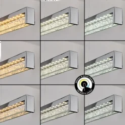 hofstein Ortan Suspension, Suspension LED Argenté, 4 lumières