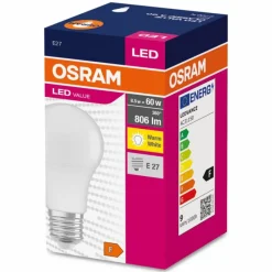 Luminaires Osram OSRAM CLASSIC A LED E27 8,5 Watt 2700 Kelvin 806 Lumen
