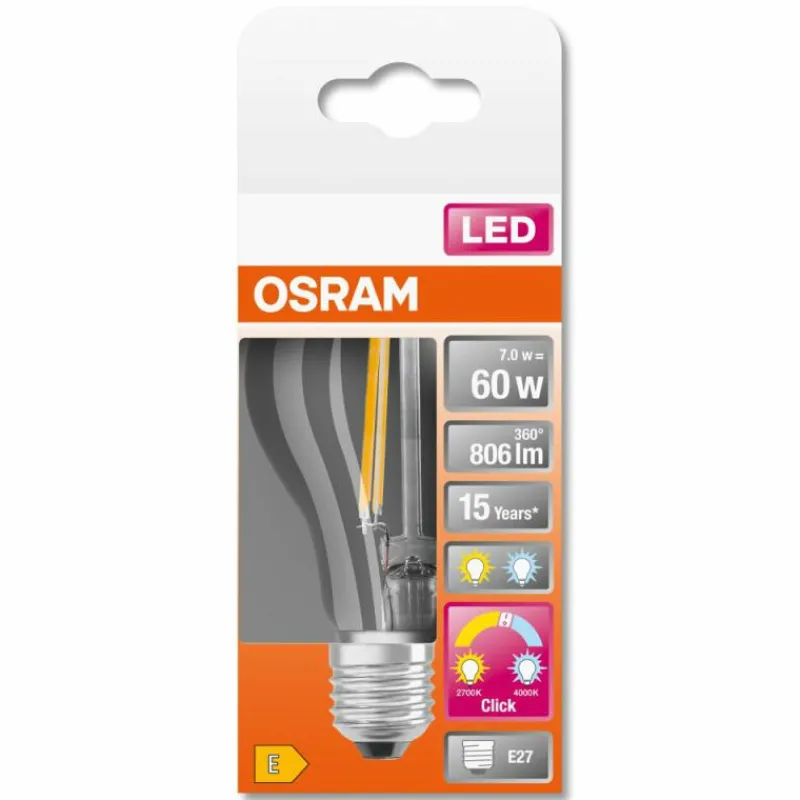 Luminaires Osram OSRAM CLASSIC A LED E27 7 Watt 2700/4000 Kelvin 806 Lumen