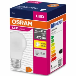 Luminaires Osram OSRAM CLASSIC A LED E27 4,9 Watt 2700 Kelvin 470 lumen
