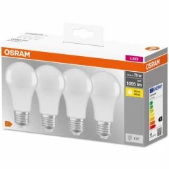 Luminaires Osram OSRAM CLASSIC A Lot de 4 LED E27 10 watt 2700 kelvin 1055 lumen