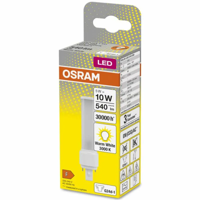 Luminaires Osram OSRAM DULUX G24d-1 5 Watt 3000 Kelvin 540 Lumen