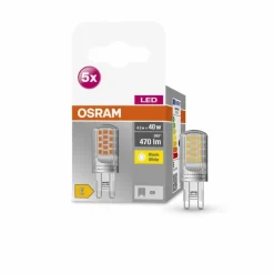 Luminaires Osram OSRAM LED BASE PIN Lot de 5 LED G9 4,2 watt 2700 kelvin 470 lumen