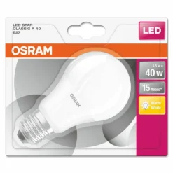 Luminaires Osram Osram LED E27 5,5 Watt 2700 Kelvin 470 Lumen