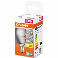 Luminaires Osram Osram LED E14 5,7 Watt 2700 Kelvin 470 Lumen