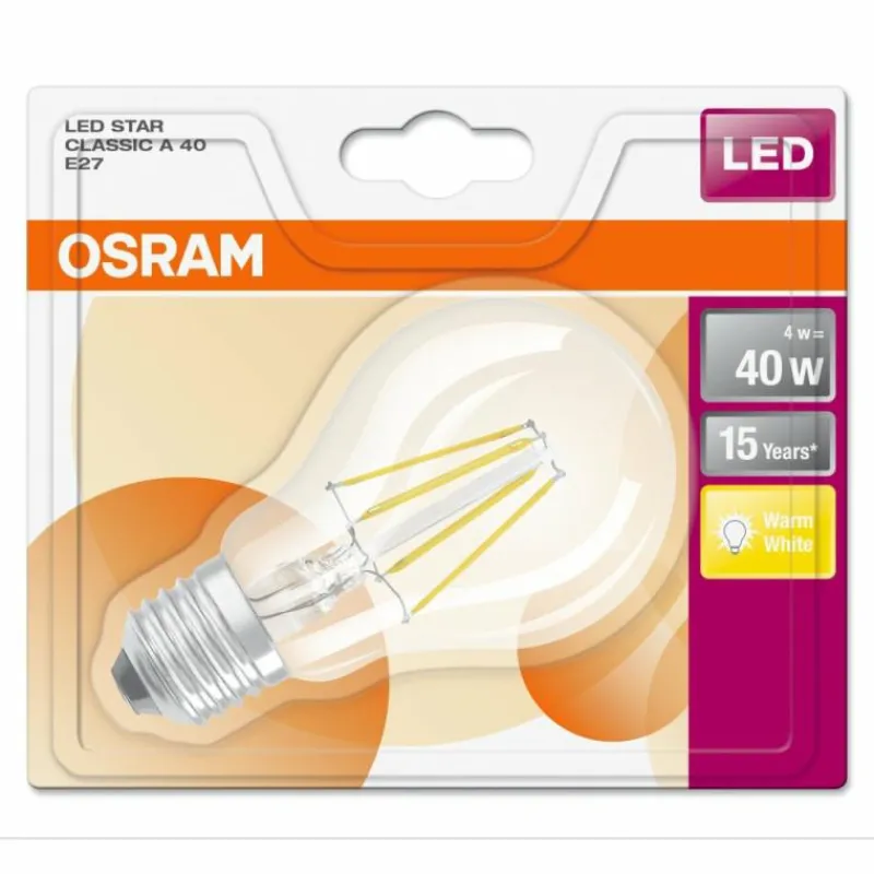 Luminaires Osram Osram LED E27 4 Watt 2700 Kelvin 470 Lumen