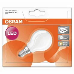 Luminaires Osram Osram LED E14 4,5 Watt 2700 Kelvin 470 Lumen