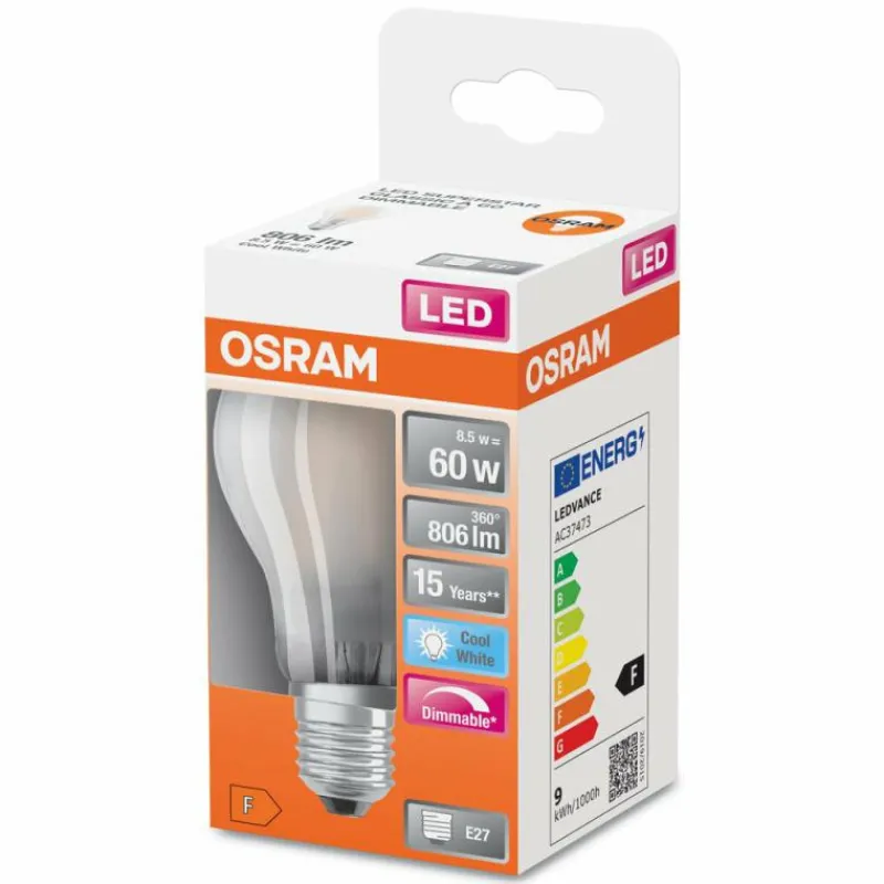 Luminaires Osram Osram LED E27 6,5 Watt 4000 Kelvin 806 Lumen