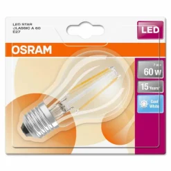 Luminaires Osram Osram LED E27 6,5 Watt 4000 Kelvin 806 Lumen