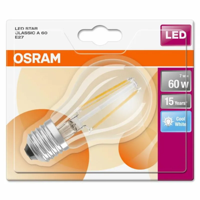 Luminaires Osram Osram LED E27 6,5 Watt 4000 Kelvin 806 Lumen