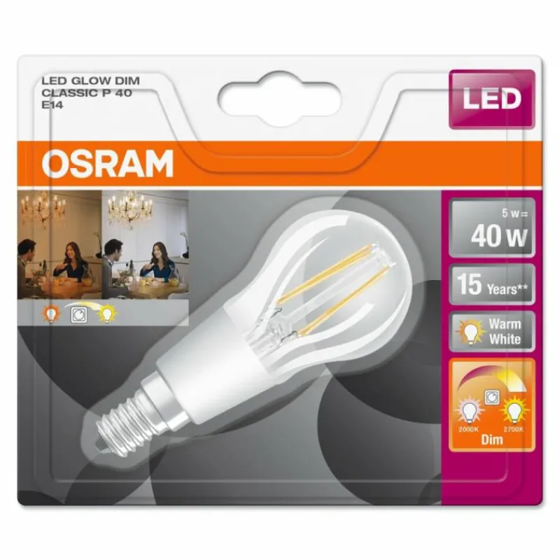Luminaires Osram Osram LED E14 4,5 Watt 2700 Kelvin 470 Lumen