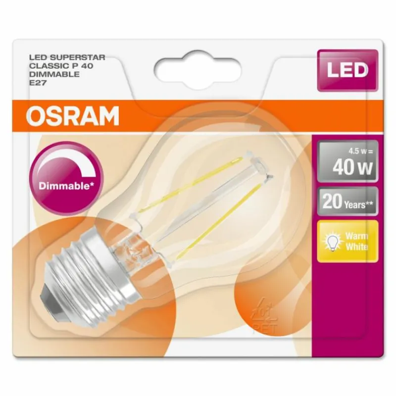 Luminaires Osram Osram LED E27 4,5 Watt 2700 Kelvin 470 Lumen