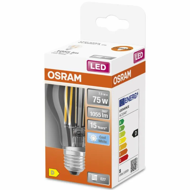 Luminaires Osram Osram LED E27 8 Watt 4000 Kelvin 1055 Lumen