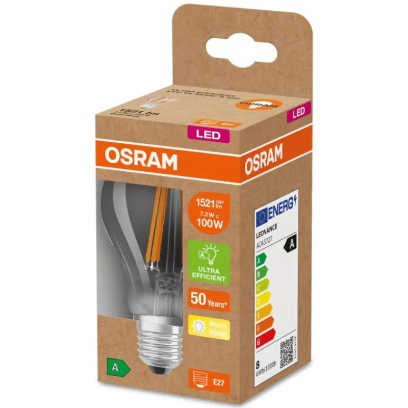Luminaires Osram OSRAM LED E27 7,2 Watt 3000 Kelvin 1521 lumen