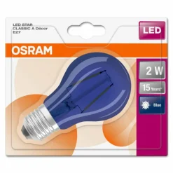 Luminaires Osram Osram LED E27 2 Watt Blau 50 Lumen